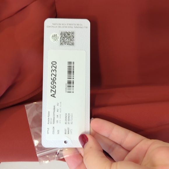 NWT Azazie Rylee Bridesmaids Dress A16 in Terracotta - Picture 4 of 6